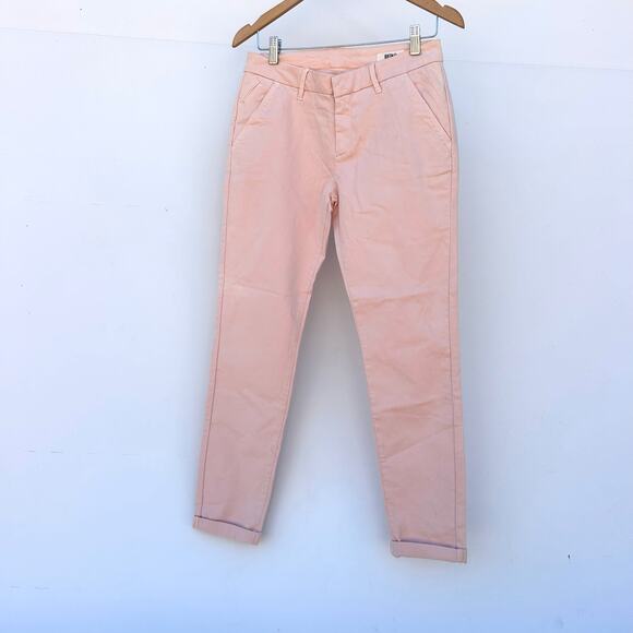 New Anthropologie Reiko Sandy 2 Basic Chino Pants Nude Rose 27 Pink - Picture 2 of 12